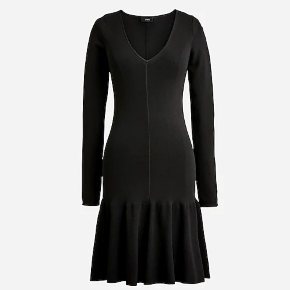 J.Crew Ruffle-hem sweater-dress